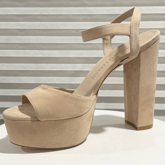 🌹STUART WEITZMAN🌹 Ryder Suede Platform Sandals Size: 10 - Picture 2 of 16
